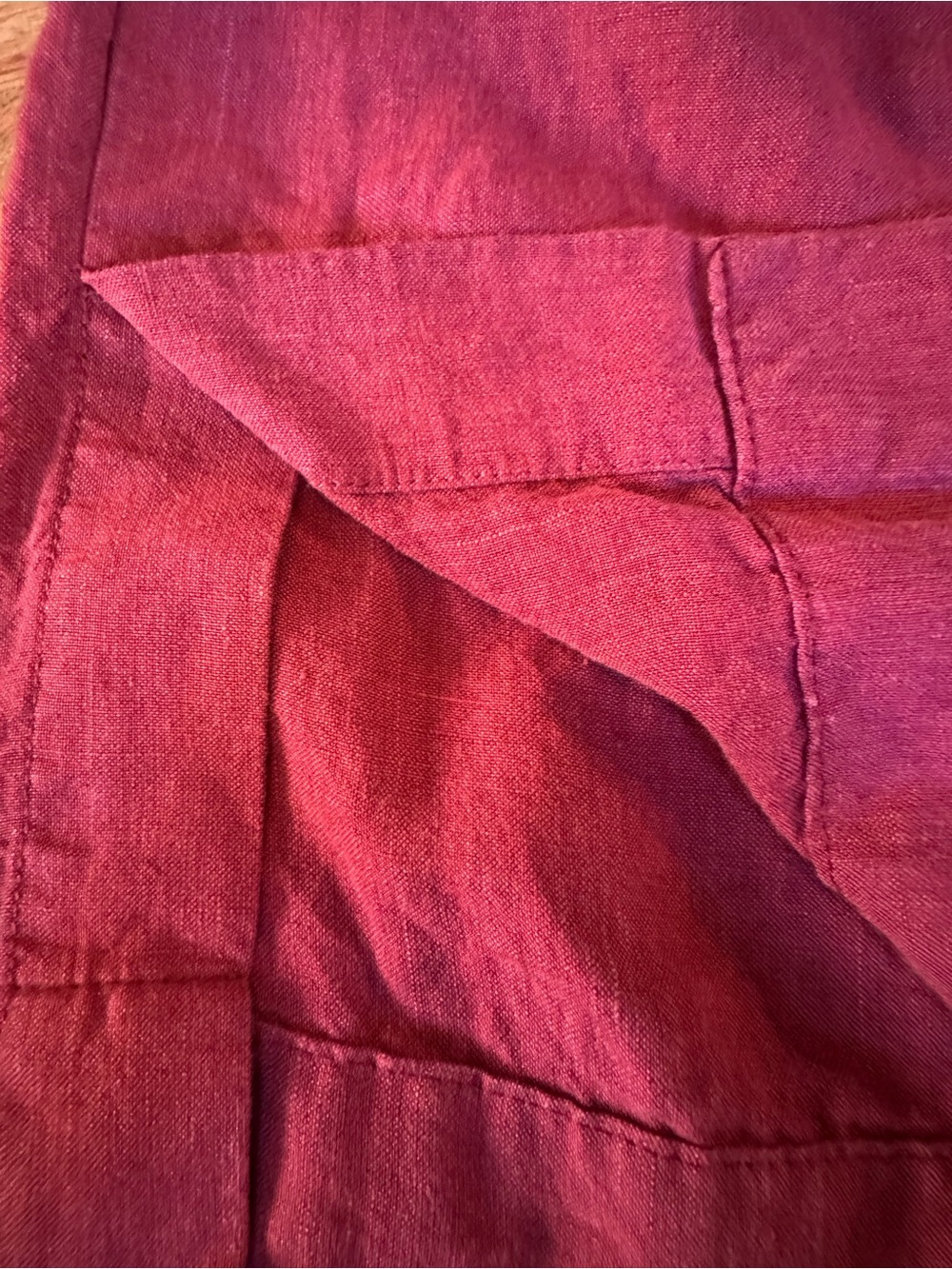 Athleta Retreat Linen Wide Leg Pant Raspberry Pink Dopamine Feminine NWOT - Picture 11 of 11